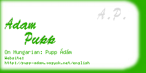 adam pupp business card