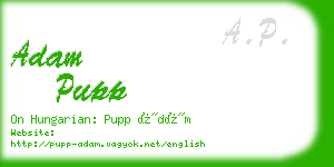 adam pupp business card